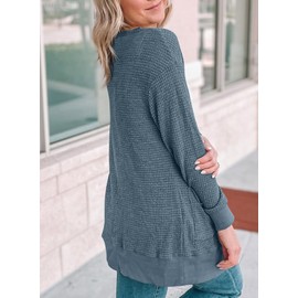 Eytino Plus Size Cardigans for Women Casual Loose Fit Open Front Kimono Cardigan with Pockets,2X Haze Blue