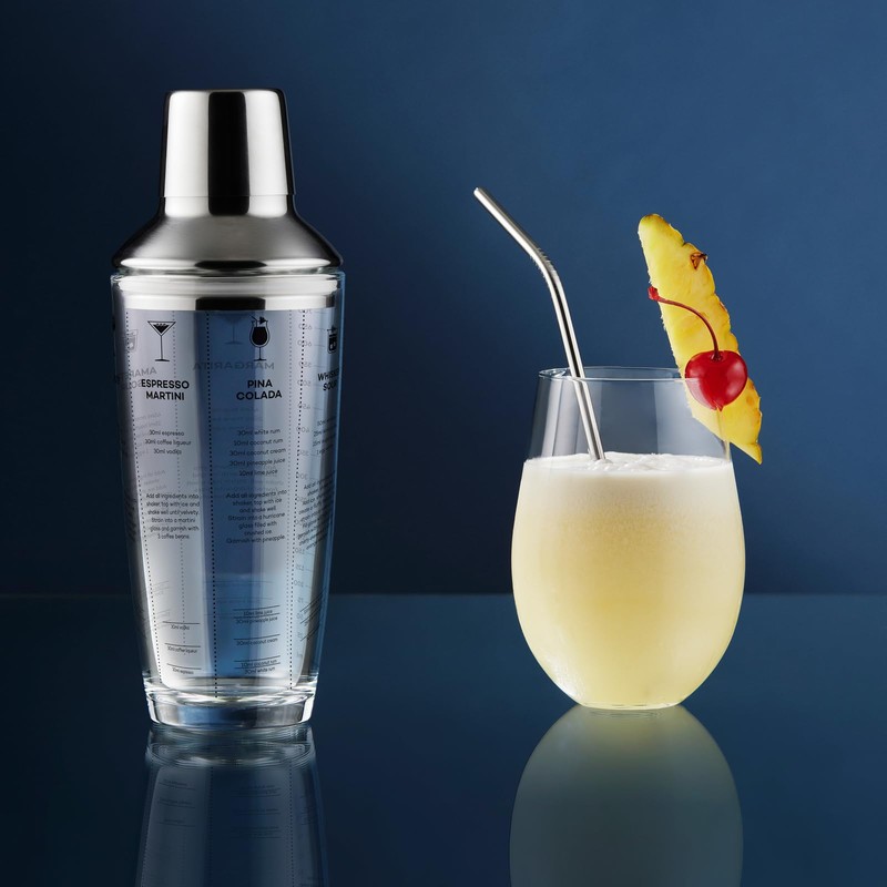 Maxwell & Williams Cocktail & Co Glass Cocktail Recipe Shaker