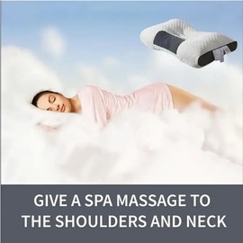 Contour 4PK Ergonomic Orthopedic Contour Knitted Massage Pillow Sleep Pink