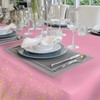 2Pcs Disposable Pink and Gold Dot Confetti Party Table Cloth