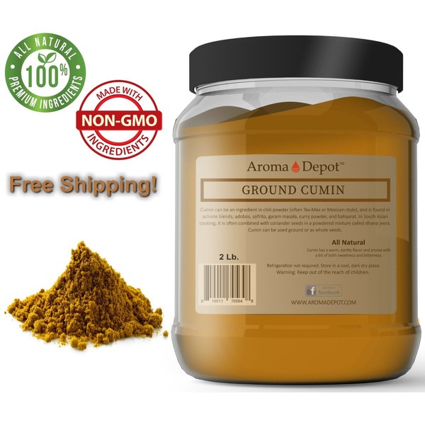 2lb Cumin Seed Powder 100% Ground Pure Natural Comino en Polvo from India JAR