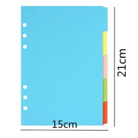 30 Dividers with Ring Binders, A5 Dividers for Ring Binders, 6-Hole Colored Dividers, Dividers for School or Office Loopunk