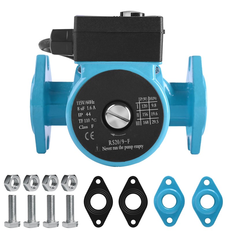 Carivia Hot Water Recirculating Pump,115V 168W Circulation Pump,3-Speed Control Water