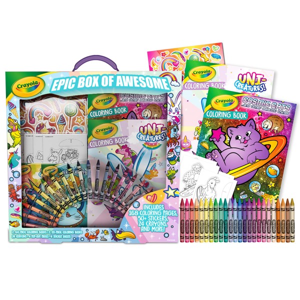 CRAYOLA - Super Kit des Merveilles, Lit de Dessin Portable avec Poignée, Activité Créative et Cadeau pour Enfants, à partir de 3 ans