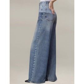 FUNTOUR Womens French Terry Sweatpants Jeans Wide Leg Sophiy Rags and Bones Stretch Print Denim Miramari Baggy Sweatpant Jeans Stretch Pants Look Like Jean