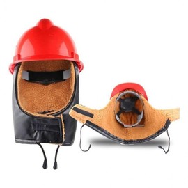 Safety Helmet Liner with Earmuffs, Neck Warmer, and Windbreak Black