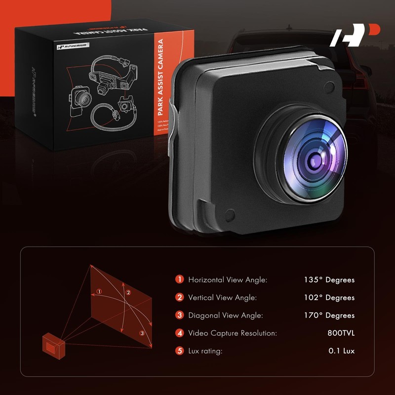 A-Premium Park Assist Camera Rear View Backup Reverse Camera Compatible