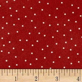 Maywood Studio Beautiful Basics Scattered Dot Cherry Red, Quilting Fabric by the Yard