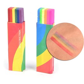 Neon Rainbow Temporary Tattoo Crayon Stick (Regular Rainbow)