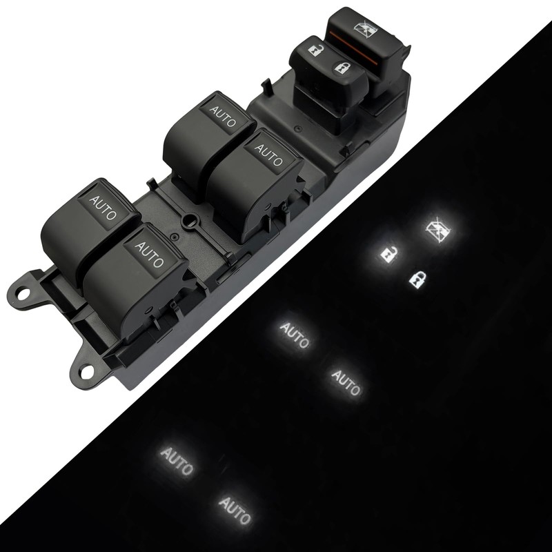 BELGEMAY 84820-0C030 White LED 4-Door Auto Power Window Switch with