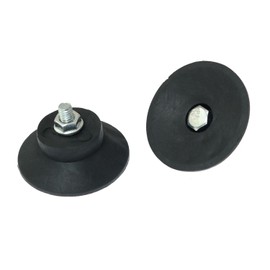 RLECS 4pcs Air Compressor Rubber Foot Stand Horn Pad M6 (With 4 Screws) Black Caster Air Pump Thickened and Wear-resistant Rubber Plastic Wheel Shock Absorption Column Rubber Pad Replacement Foot Pad