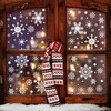 UCLEVER 480pcs Christmas Window Cling Sticker, Snowflake Santa Snowman Window