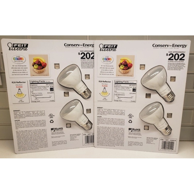 Feit LED Light Bulb 45 Watt R20 Flood Dimmable Soft