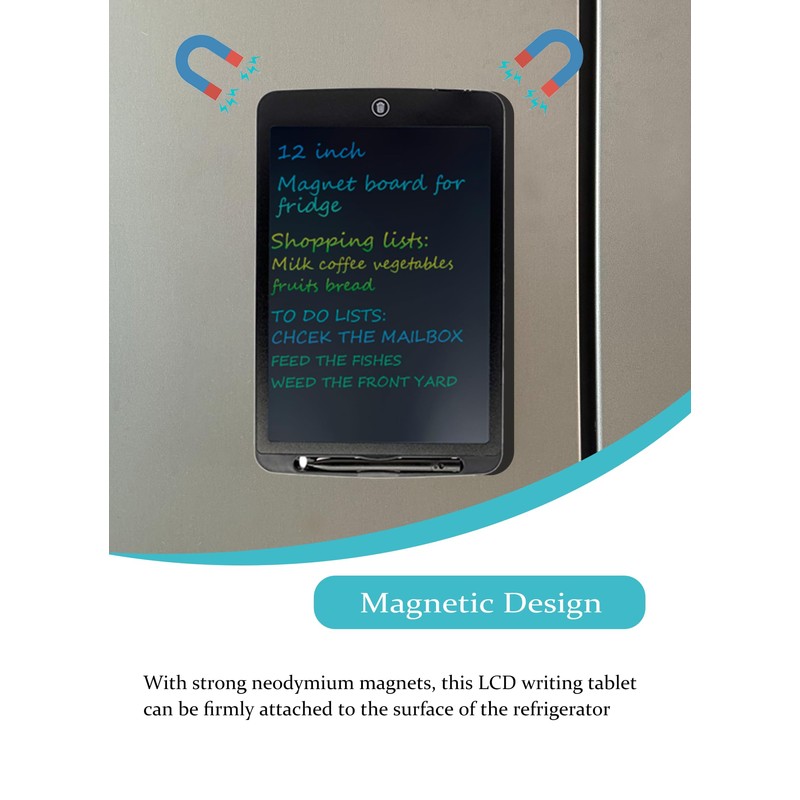 Magnetic Whiteboard for Fridge, 11”×7.3” Dry Erase Board for Refrigerator,