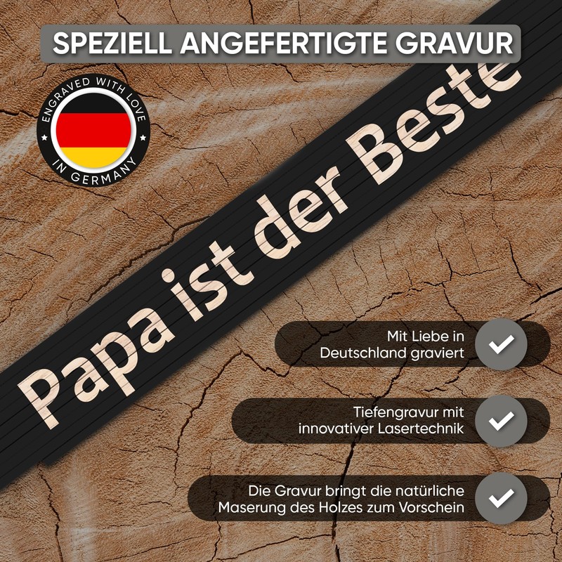 andSmile Ruler Black - Papa ist der Beste - Ruler
