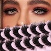 Fake Eyelashes Fluffy Volume Thick Lashes Faux Mink 20MM Long