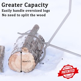 40" Fire Tongs Firewood Grabbers, Stainless Steel Large Fire Pit Tool Indoor Fireplace Outdoor Bonfire Campfire Backyard Deck Camping Log Grabbers Tool