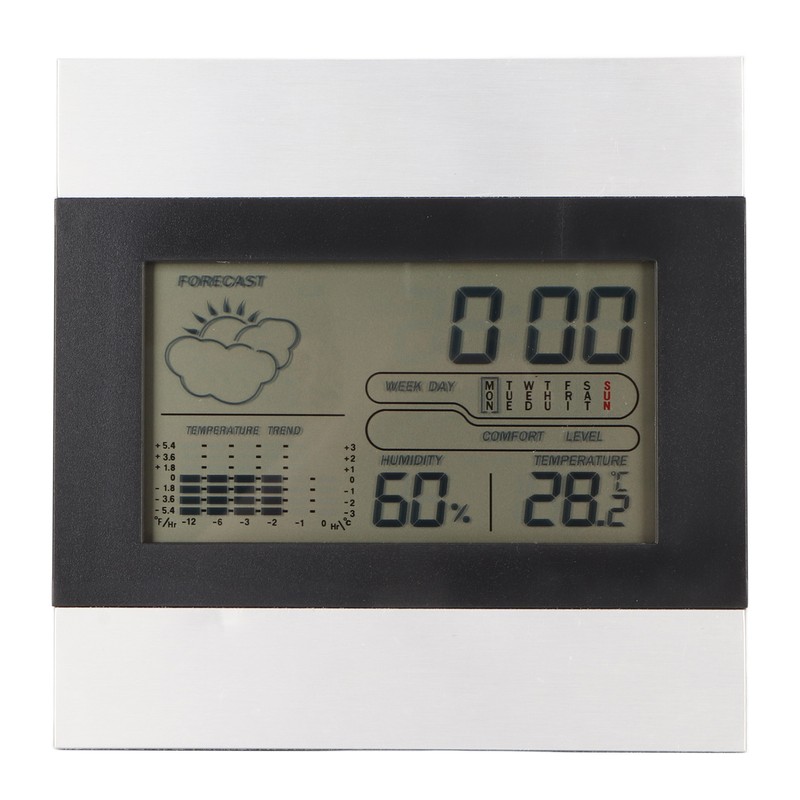 Digital Weather Clock Temperature and Humidity Display Aluminum Shell Digital