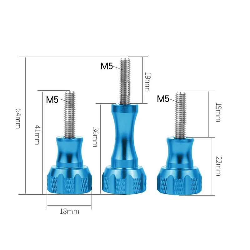 CS PRIORITY 1xLong 2xShort M5 Thumb Screw Aluminum Alloy Bolt