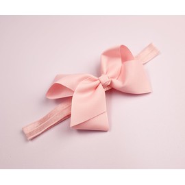 Yheahin 3pcs Baby Bows Headband Cute bow Hairband for Newborn Infant Toddler Soft Elastic Hair Bow Accessories for Baby Birthday Party (Light Pink, Standard size)