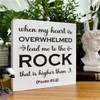 Inspirational Christian White Wood Box Sign for Desk, Christian Sign,