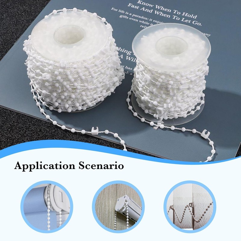 1 Pcs 20 Meter 200 Clips Vertical Blind Bottom Chain,Vertical