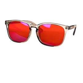 SHINU Blue and Green Wavelength Blocking Glasses Disruptive Light Blocking Glasses Red Lens Eliminate Eye Strain 068RD (c7)