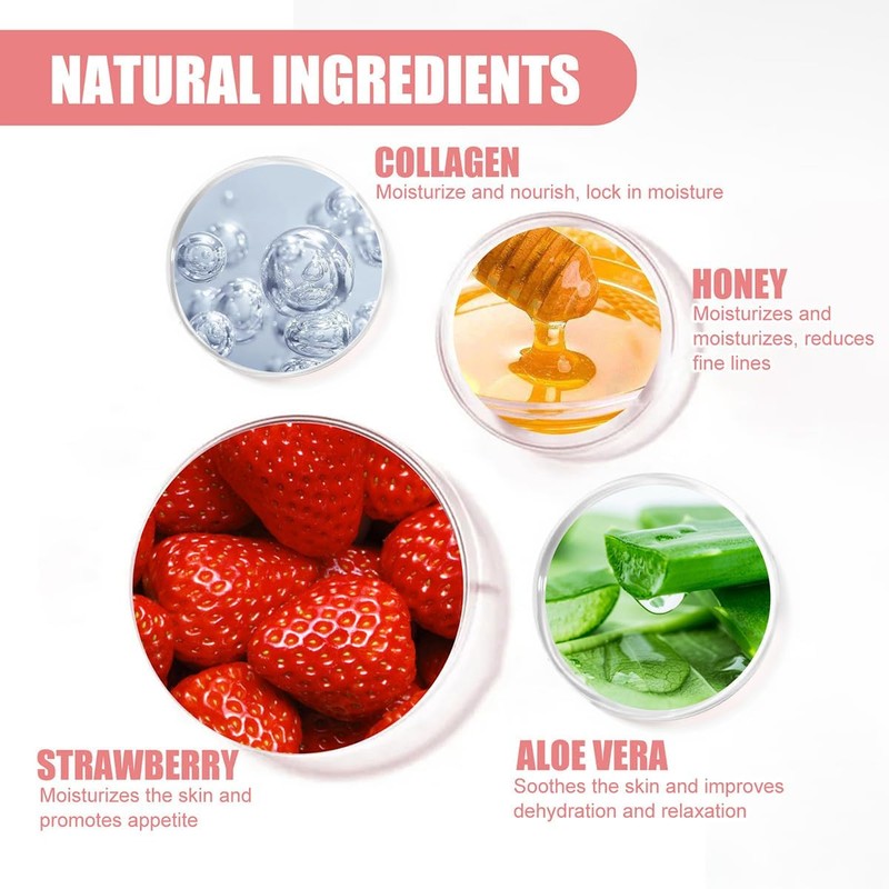 Bálsamo labial de miel, mascarilla hidratante nutritiva para labios con