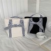 JOKnet Mailing Service, Ribbon Handle, Canvas, Women's Tote Bag, Handbag,