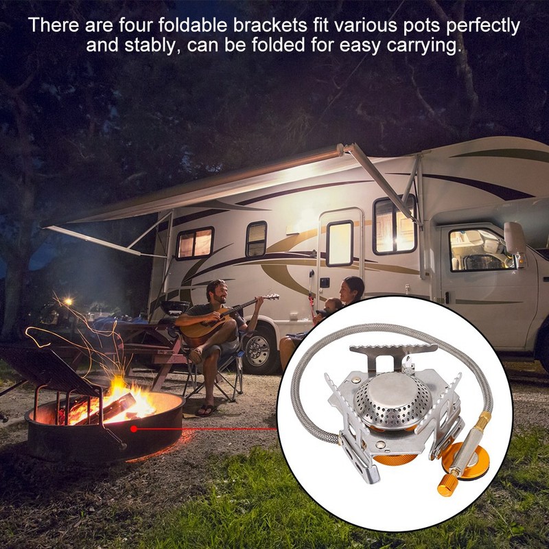 Outdoor Aluminum Alloy Portable Camping Mini Picnic Folding Stove Burner