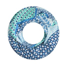 Majea Women's Loop Scarf, Various Colours, Fashionable - Blue 3, size: 180 x 90