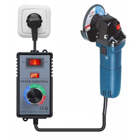 Jadeshay Speed Controller, AC 220 V 10 A 4000 W SCR Electronic Voltage Regulator Motor Speed Regulator Voltage Regulator Temperature Motor Speed Regulator Fan Speed Regulator Dimmer, EU Plug