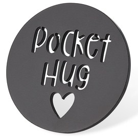 Pocket Hug Token Keychain Gift for Son Daughter Friends Men Cheer Up Gifts for Women Pocket Hug Token Keepsake Gift for Friends Daughter Son Back to School Gifts for Kids Boys(Black1)