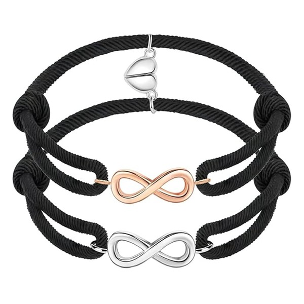 Jbniuay Partner Gifts Infinity Couple Bracelet Magnet – Infinity Heart
