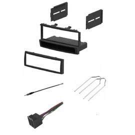 ASC Car Stereo Dash Kit, Wire Harness, Antenna Adapter, and Radio Tool for Installing a Single Din Radio Made for 2003-2004 Ford Focus with Factory BLAUPUNKT System