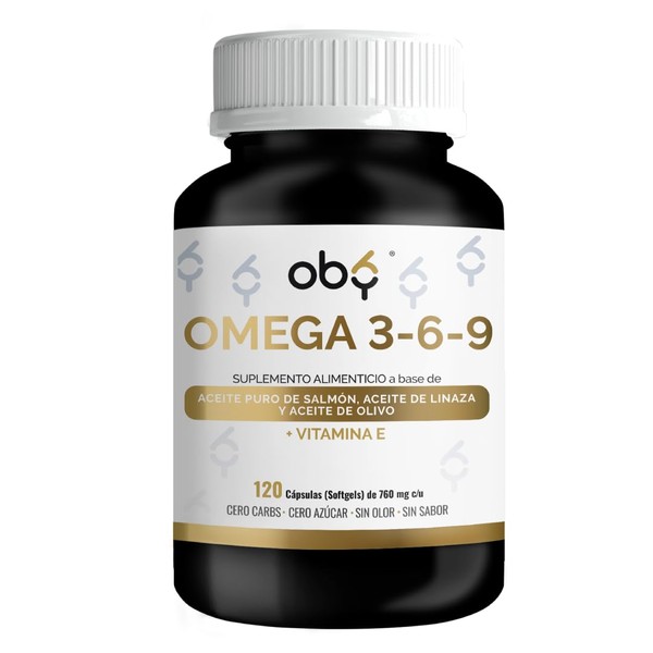 OBY Omega 3 Vitamina E, Omega 6 y Omega 9.