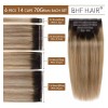 BHF HAIR Extensiones Cabello Natural Marrón Oscuro A Marrón 14in