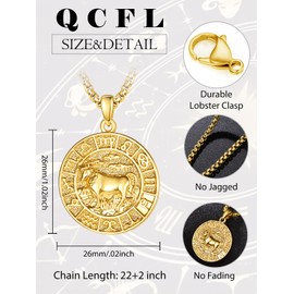 Gold Taurus Necklace for Men Sterling Silver Zodiac Necklace Constellation Necklace Gold Taurus Pendant Jewelry Taurus Zodiac Gifts for Men