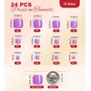 Morily Solid Deep Purple Press on Toenails for Women, 24