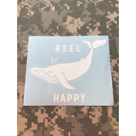 Reel Happy Clothing Co Salt Water Fishing Blue Whale Vinyl Decal 1-1