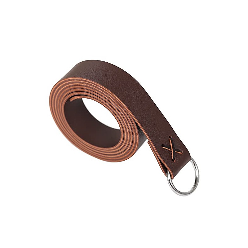 Linghe Medieval Leather Viking Cow Rope Belt LARP Renaissance Belt