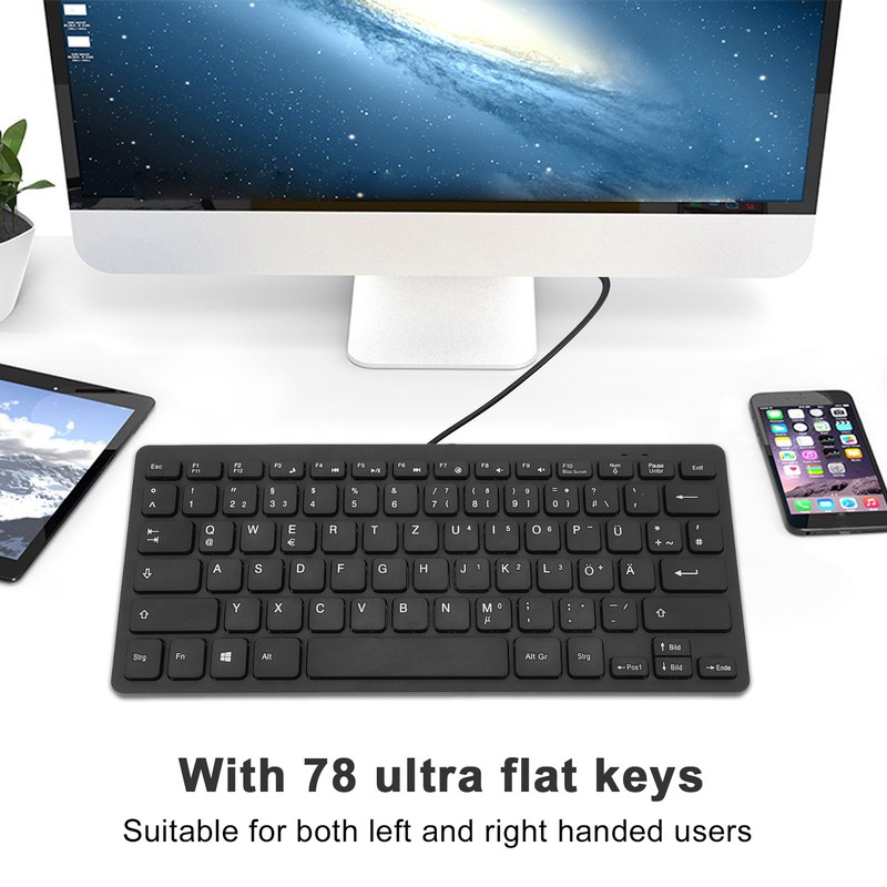 78 Keys Language Ultra Thin Keyboard Plug and Play Splash