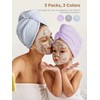YHIXYUNAZ 3 Pack Quick-Dry Hair Towel Wrap - Super Absorbent