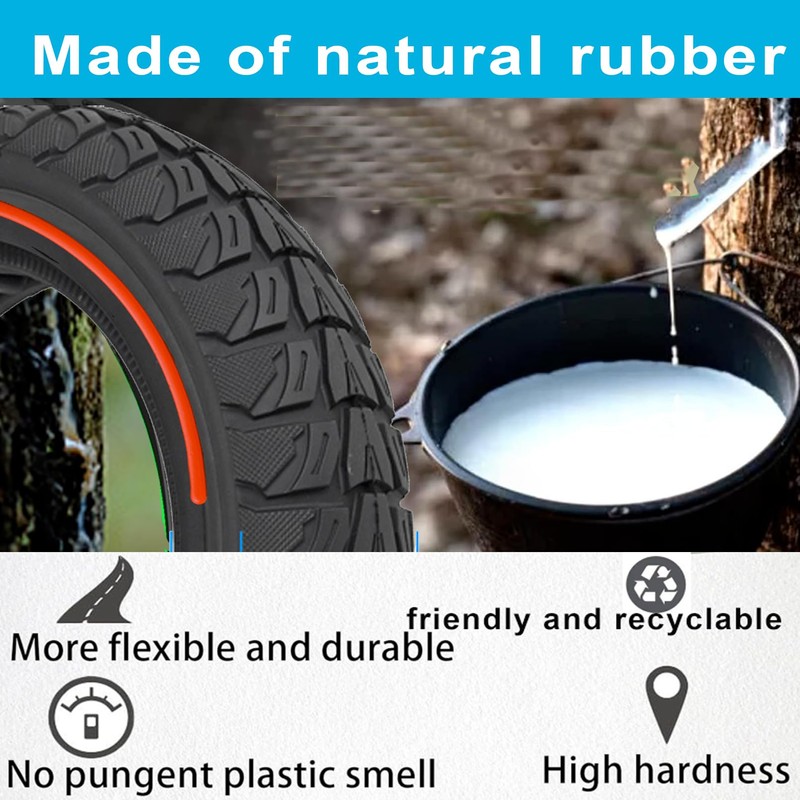 TOCBEUU 9.5x2.5-6.1 Solid Tires for Electric Scooter: Off-Road Replacement Wheels,