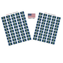 Made in USA! 100 Montana 1.5" x 1" Self Adhesive State Flag Stickers, Two Sheets of 50, 100 Montana Sticker Flags Total