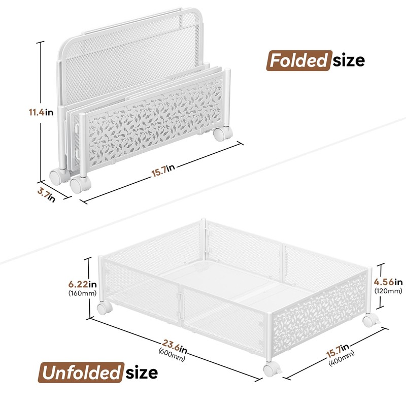 PHINOX Under Bed Storage, Under the Bed Storage Containers with