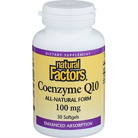 Natural Factors – Coenzima Q10 100 mg – Soporte antioxidante con absorción mejorada, 30 unidades
