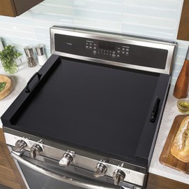 Noodle Board Stove Cover Cutting Board with Handle - Acacia Wood Stove Top Covers Board for Electric/Gas Stove Top, Multiuse Gas Stove Cover Board for Serving Chopping Decorating