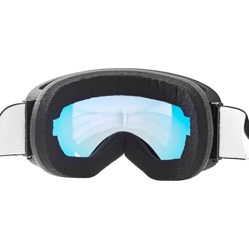 Black Crevice Ski Goggles with Spherical Lenses Black/Red Revo