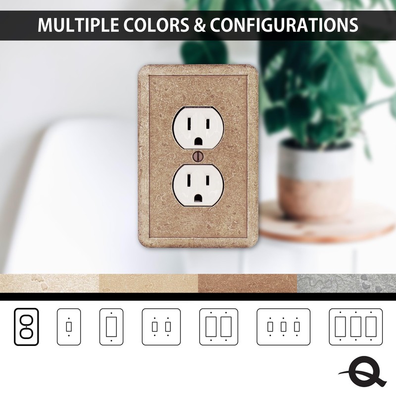 Questech Outlet Cover, Single Duplex Wall Plate 1-Gang Switch Plate